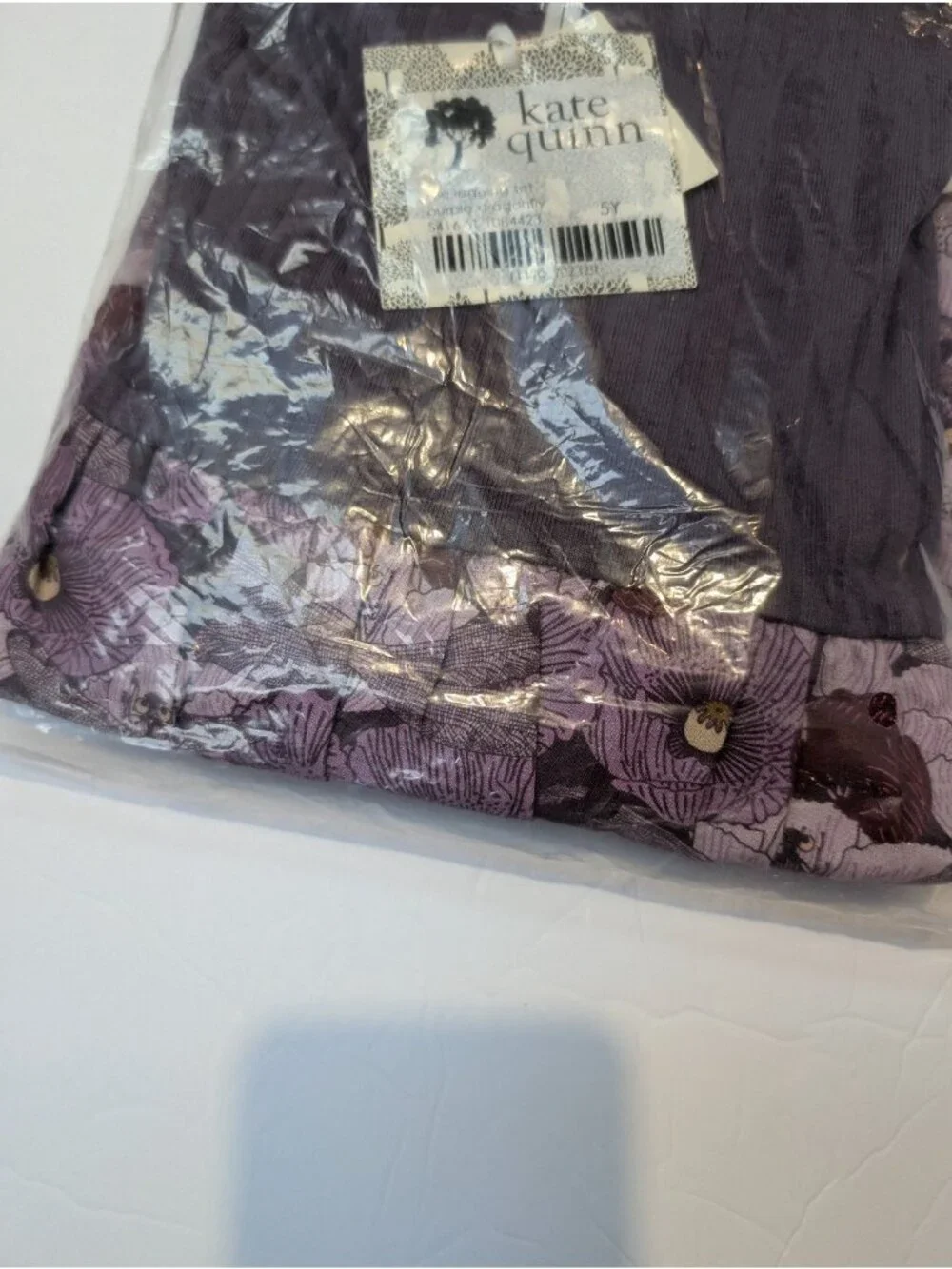Kate Quinn Zoe Legging Set Purple Dragonfly 5Y Ruffle Top Organic Cotton